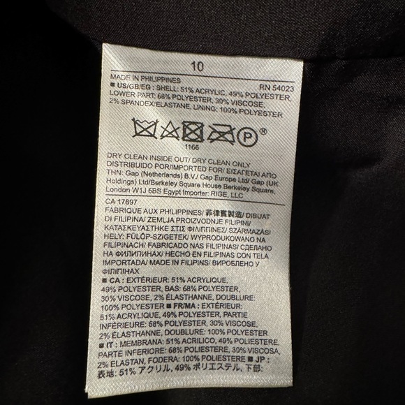 Banana Republic Black/White Wrap Crossover Skirt with Pockets - Size 10 - Picture 4 of 5